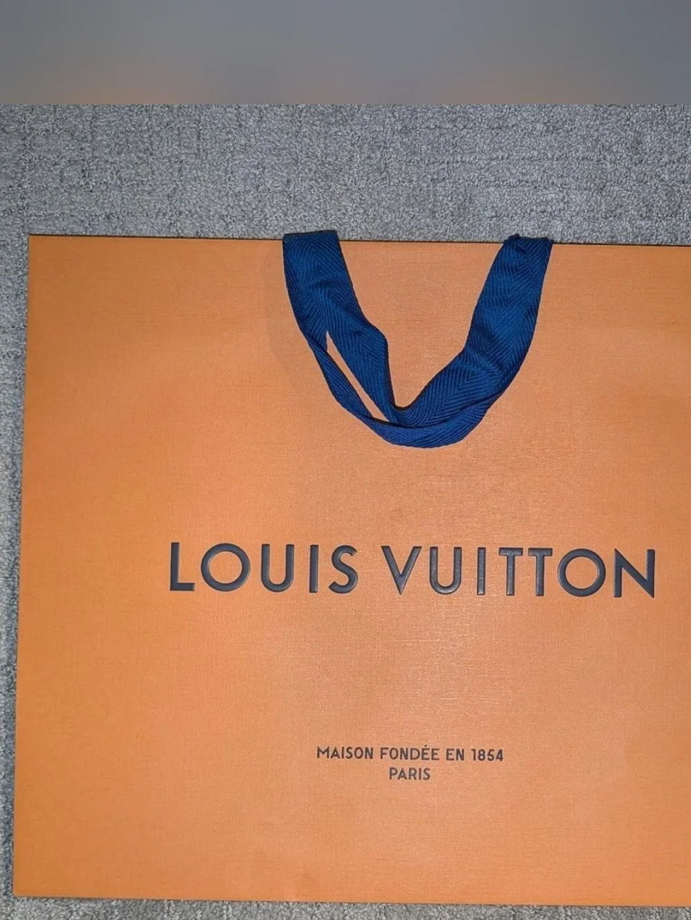 Louis Vuitton Orange Signature LG Box And Gift Bag 